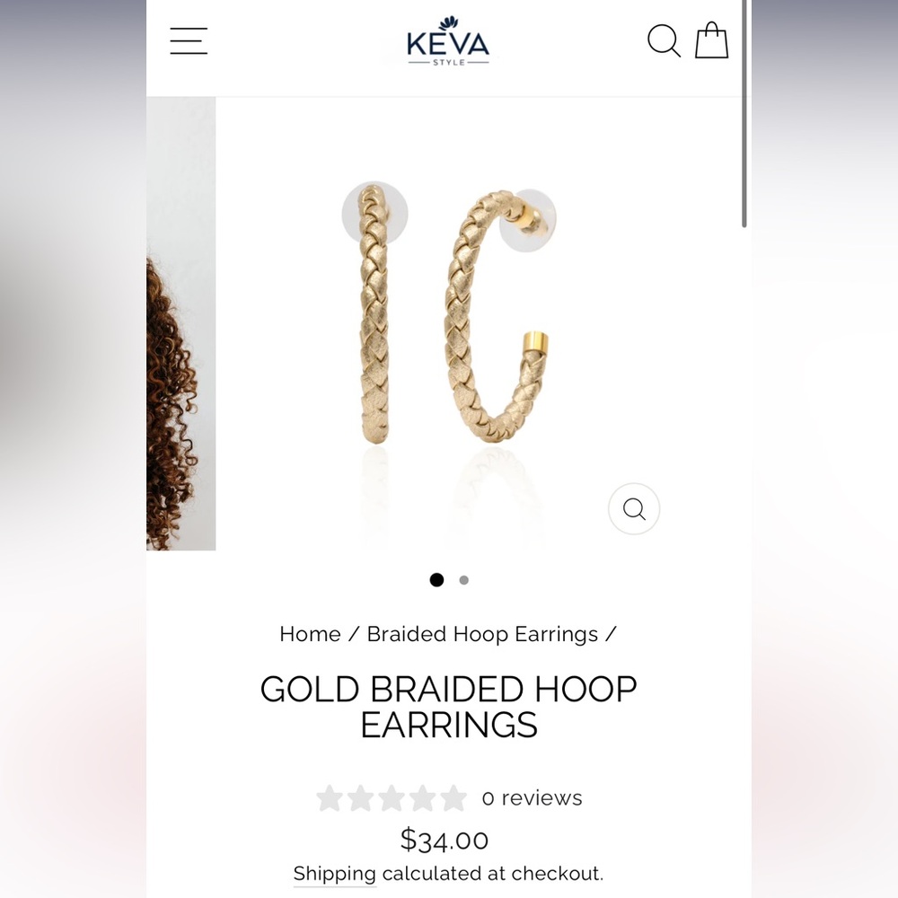 Gold Braided Hoop Earrings